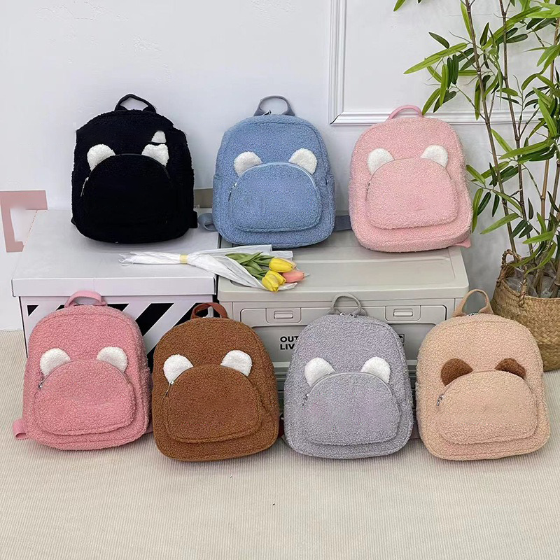 Custom Plush Bear Ear Backpack